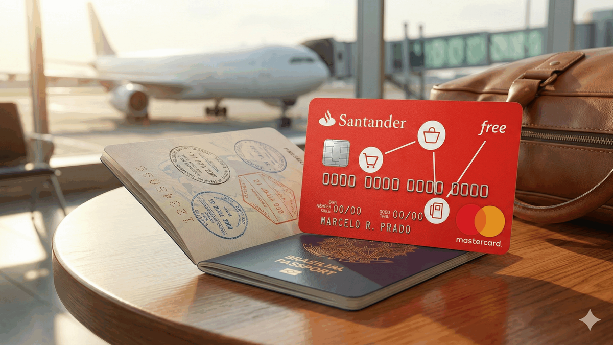 Cartão de crédito Santander Free internacional sem anuidade